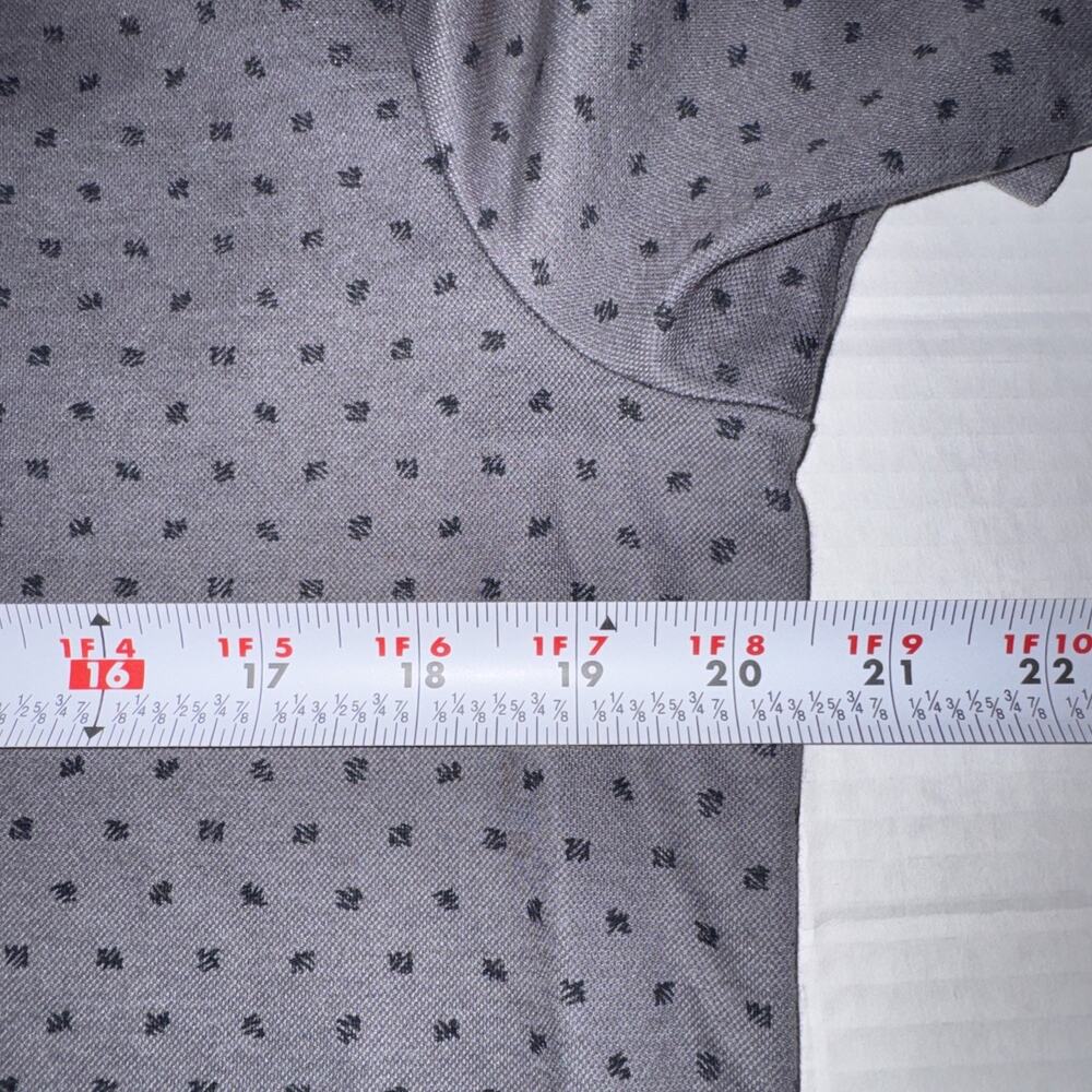 Travis Mathew Polo Shirt Men's Sz Large Grey All Over Print Golf Performance - Picture 4 of 6